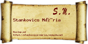 Stankovics Mária névjegykártya